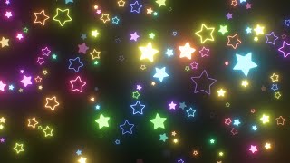 Abstract Rainbow Star Shapes Flashing Colorful Neon Light Spectrum 4K 60fps Wallpaper Background [upl. by Gnahk]