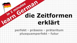 Erklärung der Zeitformen  Deutsch lernen konjugieren deutschlernen learngerman A1 A2 [upl. by Liatrice]