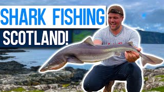 SHARK FISHING from the SHORE in Scotland New PBS [upl. by Norbel]