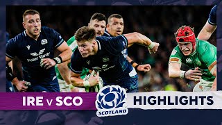 HIGHLIGHTS  Ireland v Scotland  Guinness Mens Six Nations 2024 [upl. by Enelkcaj]