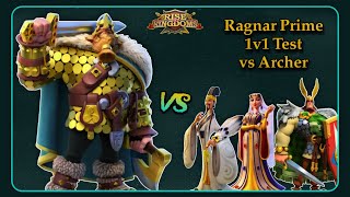 Ragnar Lodbrok Prime 1v1 Test vs Archer  Rise of Kingdoms [upl. by Eudoca]