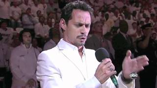 Marc Anthony Sings US National Anthem Star Spangled Banner [upl. by Leirud]