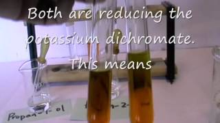 GCE Practicals Comparing the reactions of Propan1ol and Propan2ol [upl. by Assenahs]