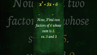 x²5x6  Quadratic equations  quadraticequation quadratic quadraticequationstricks [upl. by Lodi]