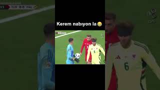 Kerem Bu nasıl bir gizlenme Allah aşkına 😂 futbol [upl. by Melessa]