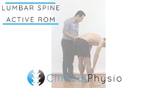 Lumbar Spine Active Range of Motion  Movement  Clinical Physio [upl. by Dhu]