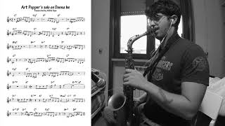 Art Peppers solo on Donna Lee  Transcribed by Attilio Sepe Concert Key [upl. by Hammond]