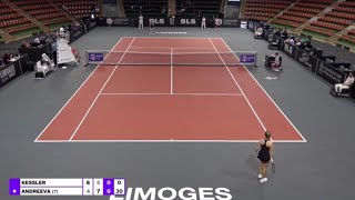 Erika Andreeva from deep vs McCartney Kessler 🇺🇸Live Tennis Coverage WTA Limoges QF [upl. by Radloff]