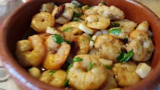 Gambas al ajillo  Fácil receta y muy rica  cocina con rock [upl. by Annawat43]