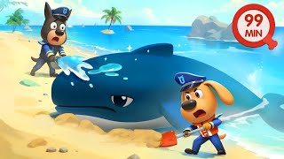 Saving Humpback Whale  Kids Cartoons  Police Rescue  Sheriff Labrador [upl. by Nave]