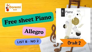 Allegro  List B No 2  AMEB piano Grade 2 series 18 [upl. by Anaet947]