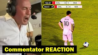 Commentators reaction to Messi free kick goal vs Dallas [upl. by Nivle]