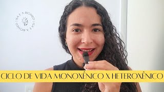 Ciclo de vida monoxênico X Ciclo de vida heteroxênico parasitologia [upl. by Madlen]