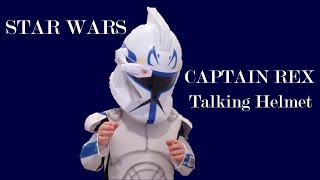 Star Wars Captain Rex Talking Helmet Review  voice changer Clone Wars Kids Adults [upl. by Assirual]