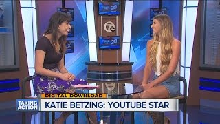 Michigans Katie Betzing talks about YouTube stardom [upl. by Bornie]