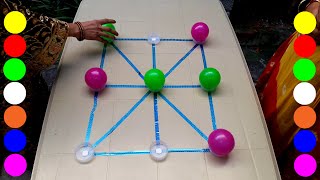 Playing Tic Tac Toe Board Game  2 Player Challenge Village Mind Games GAME23 [upl. by Aesoh]