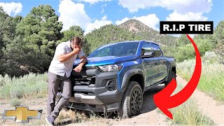 NEW Chevy Colorado Trail Boss OffRoad Review Can Anyone Lend Me New Tires LOL [upl. by Nnylakcaj]