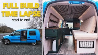 Micro Camper Van Conversion  DIY Full Build Time Lapse  VW Caddy [upl. by Lerraf180]