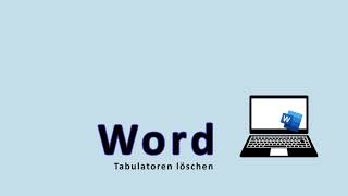 Word Tabulatoren löschen [upl. by Aytida404]