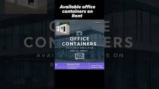 Prefab office container Available on Rental [upl. by Eilrebmik694]