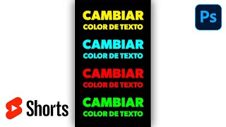 TRUCO para cambiar el color de texto en 1 clic con Photoshop Shorts [upl. by Yellac]