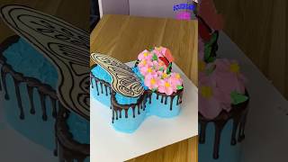 Butterfly Cake shorts cake cakedecorating cakedesign cakedecorating birthdaycake [upl. by Mayworm403]