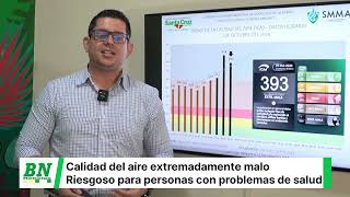 Calidad del aire es muy mala y podría afectar a personas con problemas de salud [upl. by Maudie]