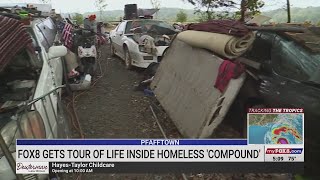 FOX8 gets tour of Pfafftown homeless compound [upl. by Eiramanig400]