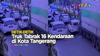 MENGGILA Tronton Tabrak Belasan Kendaraan di Kota Tangerang [upl. by Lauraine]