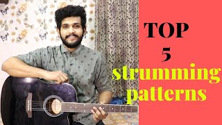 Top 5 Most Used Strumming Patterns For Beginners  play 99 songs  Explained in detail by Kaustubh [upl. by Dnaltiak551]