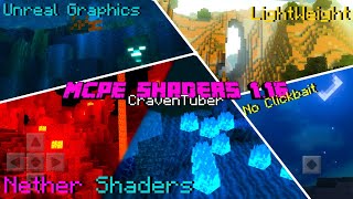 MCPE 116 Top 5 Best Ultra Realistic Shaders Nether Shaders Unreal Graphics and Dynamic Lighting [upl. by Orelie883]