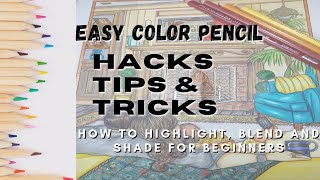 How to Highlight amp Shade  EASY Blending TUTORIAL For Beginners adultcoloring prismacolor [upl. by Vizzone]