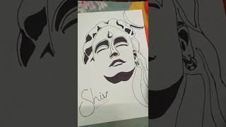 Shiv ji drawing art shortsvideo viralvideo youtubeshorts [upl. by Alejna673]