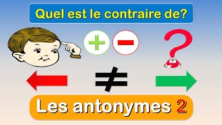 Les Antonymes  Quel est le contraire du mot  Apprendre le vocabulaire français [upl. by Nimra768]