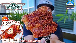 Wingstop® Orange Szechuan Boneless Wings Review 🟠🌶️🐔  theendorsement [upl. by Einnil707]