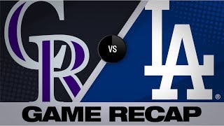 Pollocks 3run smash leads Dodgers in win  RockiesDodgers Game Highlights 92019 [upl. by Lectra]