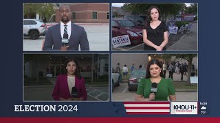 KHOU 11 Team Coverage Polls in Harris County near closing time [upl. by Norty]