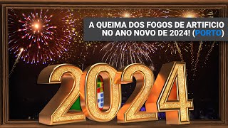 Queima dos fogos de artificio na virada de 2023 pra 2024 Porto Portugal [upl. by Enalahs]