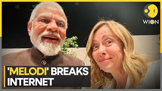 Indian PM Narendra Modis selfie with Meloni breaks internet  Latest News  WION [upl. by Hardie892]