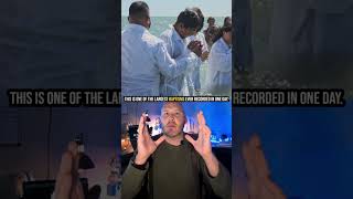 Largest baptism ever recorded✝️ 💧 jesus god baptism awakenforchrist christian california [upl. by Oznofla]