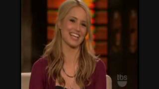 Glees Dianna Agron  Lopez Tonight Full interview [upl. by Inavoig]