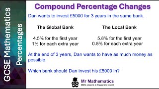 Compound Percentage Changes  Mr Mathematics [upl. by Narok]