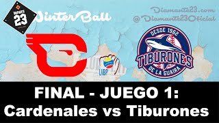 FINAL LVBP EN VIVO  Tiburones de La Guaira y Cardenales de Lara  Juego 1 en Caracas beisbol [upl. by Novek]