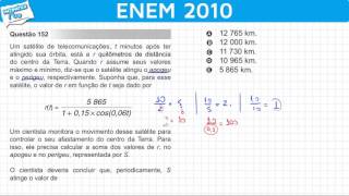 ENEM 2010 Matemática 17  Função Trigonométrica Apogeu e Perigeu de um Satélite [upl. by Iaj]