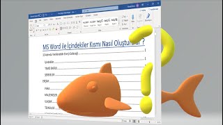 MS Word otomatik quotİçindekilerquot Kısmı Oluşturma  MS Word Contents [upl. by Shriver]