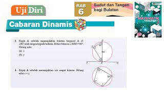 KSSM Matematik Tingkatan 3 Bab 6 sudut dan tangen bagi bulatan uji diri no3 4 cabaran dinamis form 3 [upl. by Erolyat]