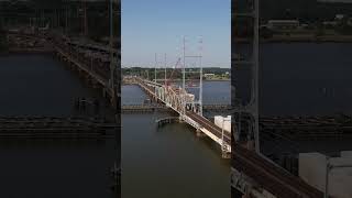 Raritan River Bridge Construction Update by Short Drone Video shortsvideo [upl. by Antonia644]