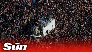 Qasem Soleimani funeral  Burial in Iran postponed after stampede  LIVE [upl. by Ailemac]