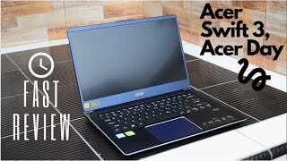 Review Laptop Acer Swift 3 Core i5 Acer Day Edition  Laptop tipis dan ringan tapi cukup powerful [upl. by Hootman314]