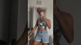 DIY Chrome Breastplate diyfashion whatiwore [upl. by Nosduj]